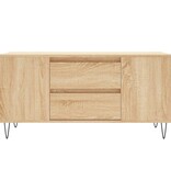 VidaXL Salontafel 102x44,5x50 cm bewerkt hout sonoma eikenkleurig