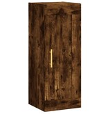 VidaXL Wandkast 34,5x34x90 cm bewerkt hout gerookt eikenkleurig