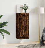 VidaXL Wandkast 34,5x34x90 cm bewerkt hout gerookt eikenkleurig