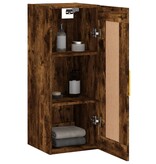 VidaXL Wandkast 34,5x34x90 cm bewerkt hout gerookt eikenkleurig