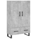 VidaXL Hoge kast 69,5x31x115 cm bewerkt hout betongrijs