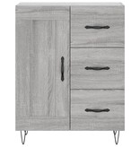 VidaXL Dressoir 69,5x34x90 cm bewerkt hout grijs sonoma eikenkleurig