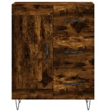 VidaXL Dressoir 69,5x34x90 cm bewerkt hout gerookt eikenkleurig