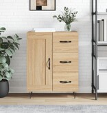 VidaXL Dressoir 69,5x34x90 cm bewerkt hout sonoma eikenkleurig