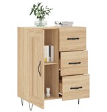 VidaXL Dressoir 69,5x34x90 cm bewerkt hout sonoma eikenkleurig