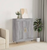 VidaXL Dressoir 69,5x34x90 cm bewerkt hout grijs sonoma eikenkleurig
