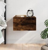 VidaXL Nachtkastje wandgemonteerd 35x35x20 cm gerookt eikenkleurig