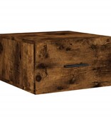 VidaXL Nachtkastje wandgemonteerd 35x35x20 cm gerookt eikenkleurig