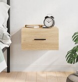 VidaXL Nachtkastje wandgemonteerd 35x35x20 cm sonoma eikenkleurig