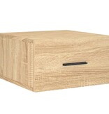 VidaXL Nachtkastje wandgemonteerd 35x35x20 cm sonoma eikenkleurig