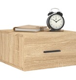 VidaXL Nachtkastje wandgemonteerd 35x35x20 cm sonoma eikenkleurig
