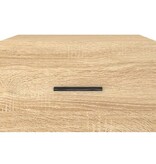 VidaXL Nachtkastje wandgemonteerd 35x35x20 cm sonoma eikenkleurig