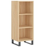 VidaXL Dressoir 34,5x32,5x90 cm bewerkt hout sonoma eikenkleurig