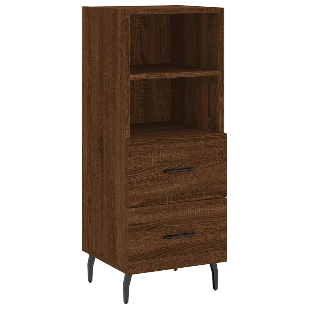 VidaXL Dressoir 34,5x34x90 cm bewerkt hout bruin eikenkleur