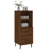 VidaXL Dressoir 34,5x34x90 cm bewerkt hout bruin eikenkleur