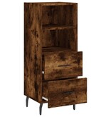 VidaXL Dressoir 34,5x34x90 cm bewerkt hout gerookt eiken