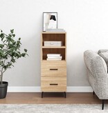 VidaXL Dressoir 34,5x34x90 cm bewerkt hout sonoma eiken