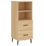 VidaXL Dressoir 34,5x34x90 cm bewerkt hout sonoma eiken