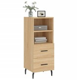 VidaXL Dressoir 34,5x34x90 cm bewerkt hout sonoma eiken