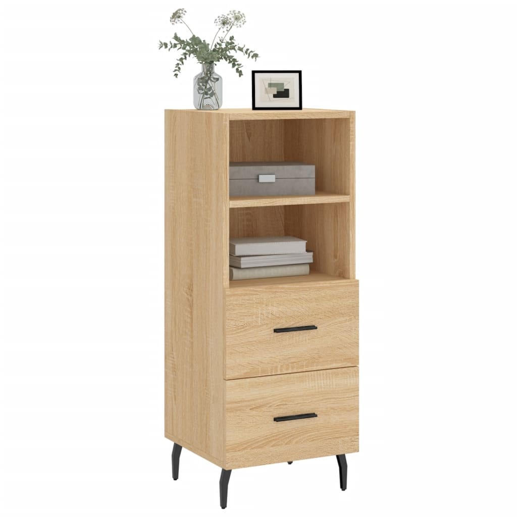 VidaXL Dressoir 34,5x34x90 cm bewerkt hout sonoma eiken
