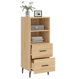 VidaXL Dressoir 34,5x34x90 cm bewerkt hout sonoma eiken