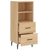 VidaXL Dressoir 34,5x34x90 cm bewerkt hout sonoma eiken