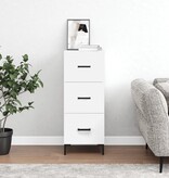 VidaXL Dressoir 34,5x34x90 cm bewerkt hout wit
