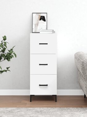 VidaXL Dressoir 34,5x34x90 cm bewerkt hout wit
