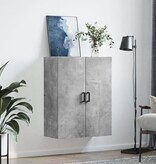 VidaXL Wandkast 69,5x34x90 cm betongrijs