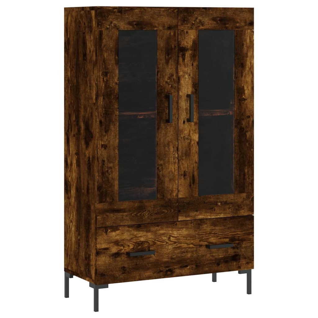 VidaXL Hoge kast 69,5x31x115 cm bewerkt hout gerookt eikenkleurig