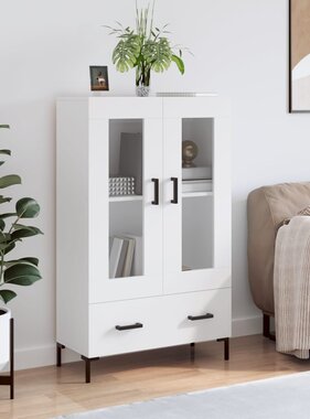 VidaXL Hoge kast 69,5x31x115 cm bewerkt hout wit