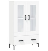 VidaXL Hoge kast 69,5x31x115 cm bewerkt hout wit