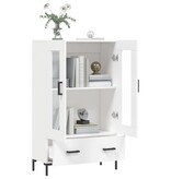 VidaXL Hoge kast 69,5x31x115 cm bewerkt hout wit