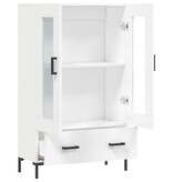 VidaXL Hoge kast 69,5x31x115 cm bewerkt hout wit