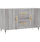 VidaXL Dressoir 100x36x60 cm bewerkt hout grijs sonoma eikenkleurig