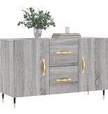 VidaXL Dressoir 100x36x60 cm bewerkt hout grijs sonoma eikenkleurig