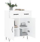 VidaXL Dressoir 69,5x34x90 cm bewerkt hout wit