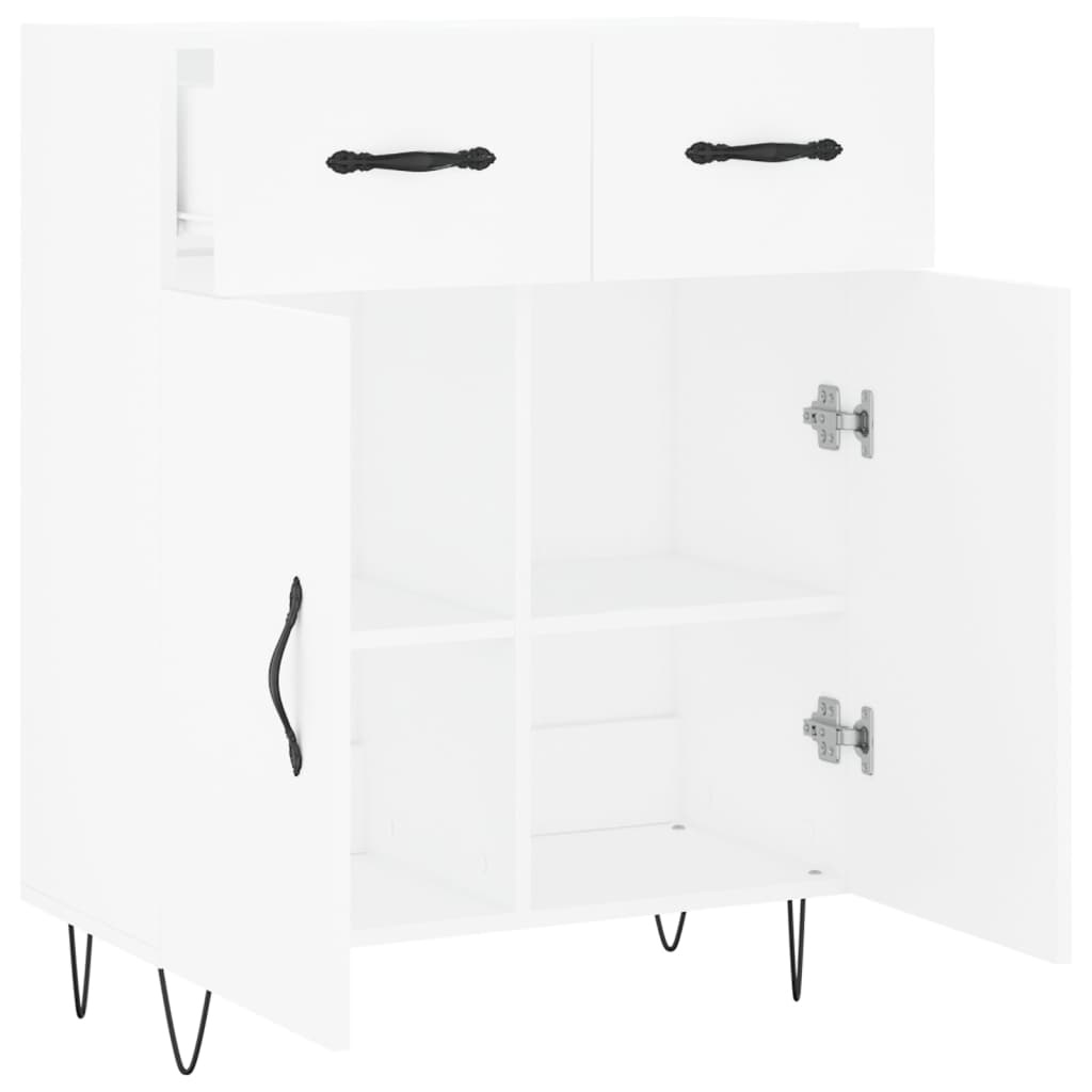 VidaXL Dressoir 69,5x34x90 cm bewerkt hout wit