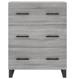 VidaXL Dressoir 69,5x34x90 cm bewerkt hout grijs sonoma eikenkleurig