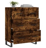 VidaXL Dressoir 69,5x34x90 cm bewerkt hout gerookt eikenkleurig