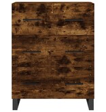 VidaXL Dressoir 69,5x34x90 cm bewerkt hout gerookt eikenkleurig