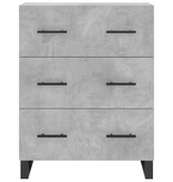 VidaXL Dressoir 69,5x34x90 cm bewerkt hout betongrijs