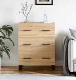 VidaXL Dressoir 69,5x34x90 cm bewerkt hout sonoma eikenkleurig