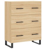 VidaXL Dressoir 69,5x34x90 cm bewerkt hout sonoma eikenkleurig