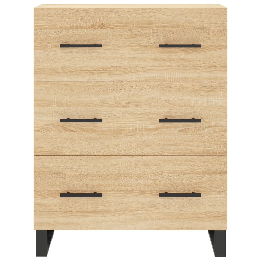 VidaXL Dressoir 69,5x34x90 cm bewerkt hout sonoma eikenkleurig