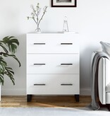 VidaXL Dressoir 69,5x34x90 cm bewerkt hout wit