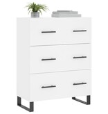 VidaXL Dressoir 69,5x34x90 cm bewerkt hout wit