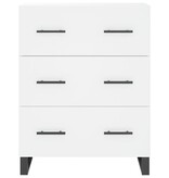 VidaXL Dressoir 69,5x34x90 cm bewerkt hout wit