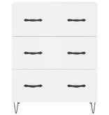 VidaXL Dressoir 69,5x34x90 cm bewerkt hout wit