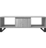 VidaXL Salontafel 104x60x35 cm bewerkt hout grijs sonoma